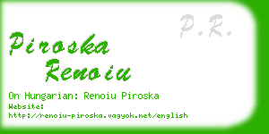 piroska renoiu business card
